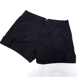 Black trouser cuffed shorts
